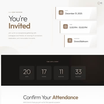 Event Invitation HTML Template