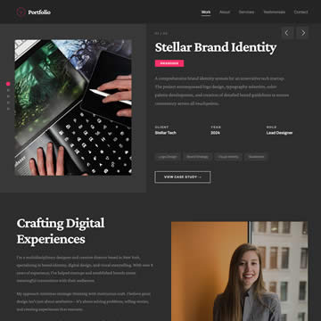 Split Screen Portfolio HTML Template