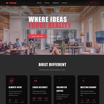 Forge Reality Brutalist HTML Template