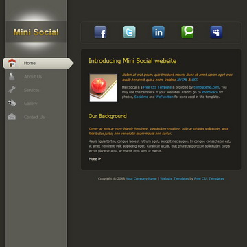 Mini Social Template