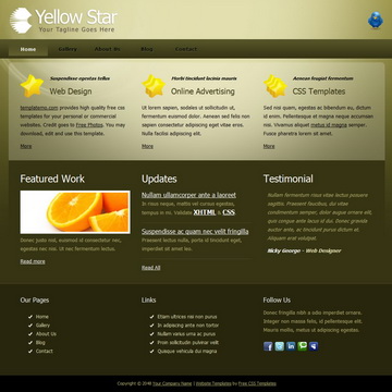 Yellow Star Template