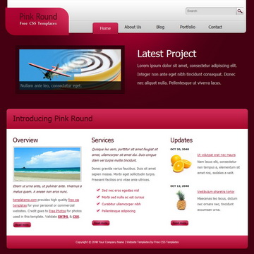 Pink Round Template
