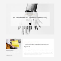 Artist Minimal Page Template