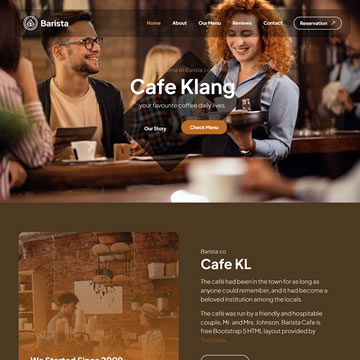Barista Cafe Template