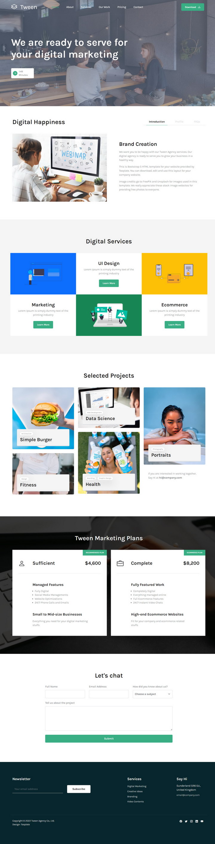 Tween Agency HTML Template