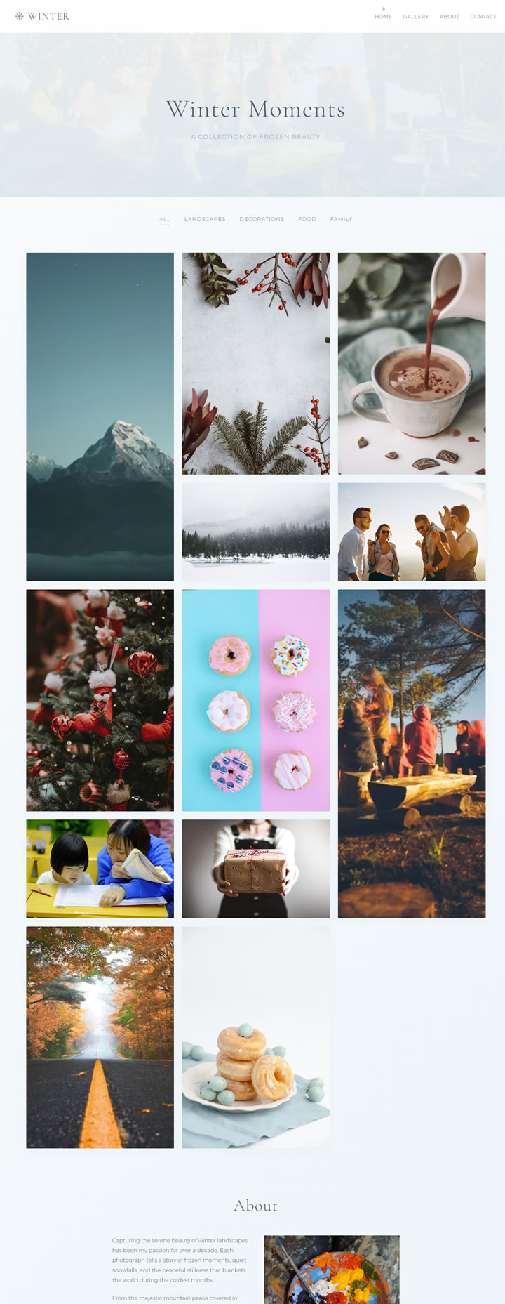 Winter Gallery HTML Template