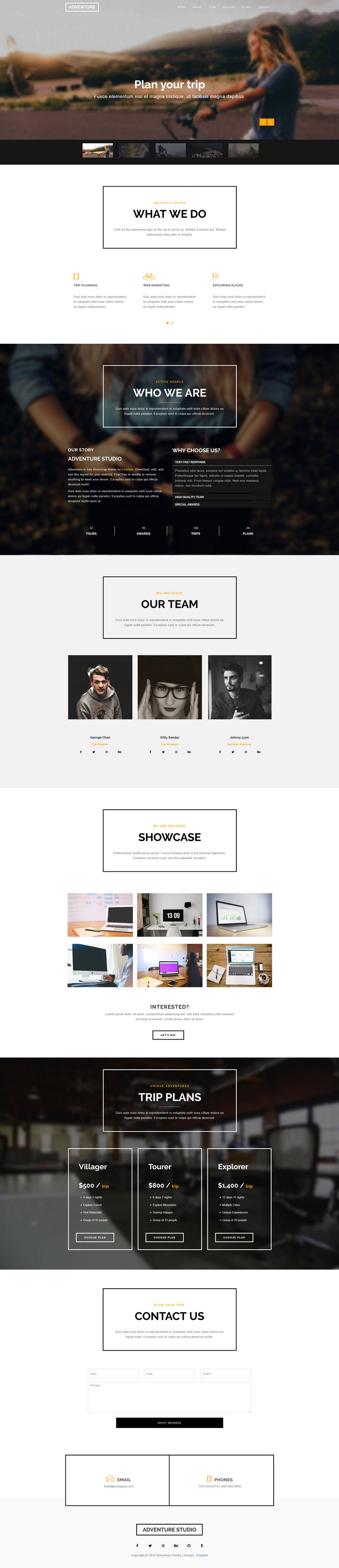 Adventure Bootstrap Theme Template