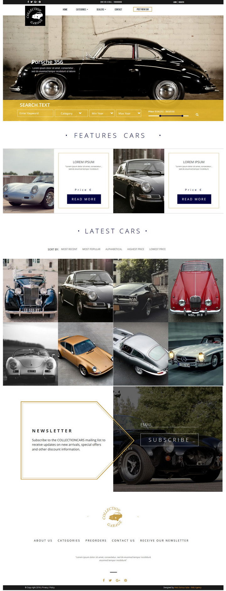 Garage Bootstrap Theme Template