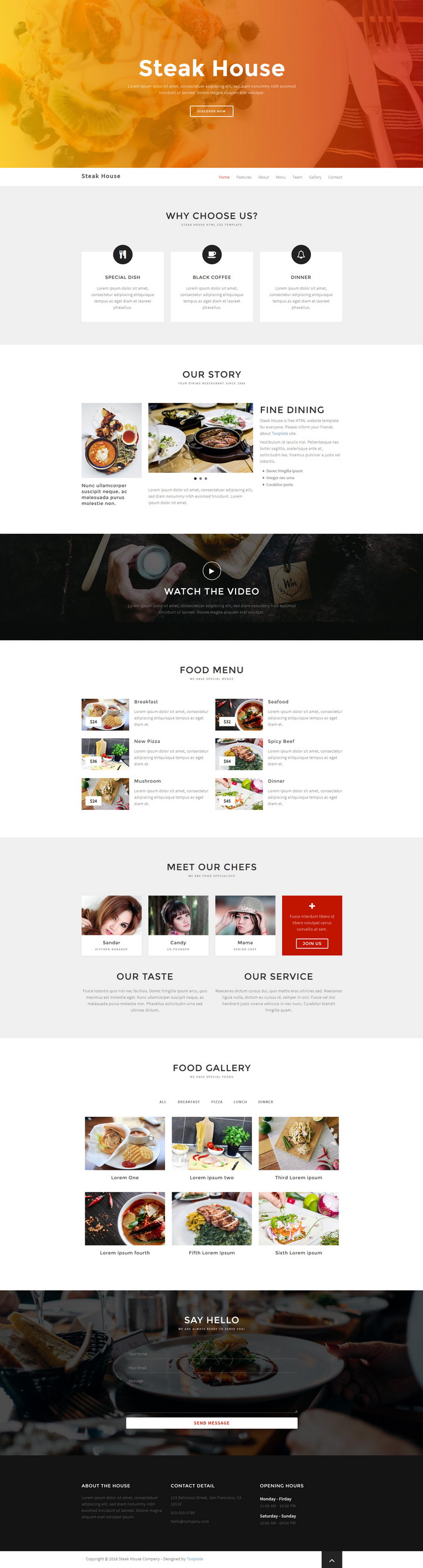 Steak House Template