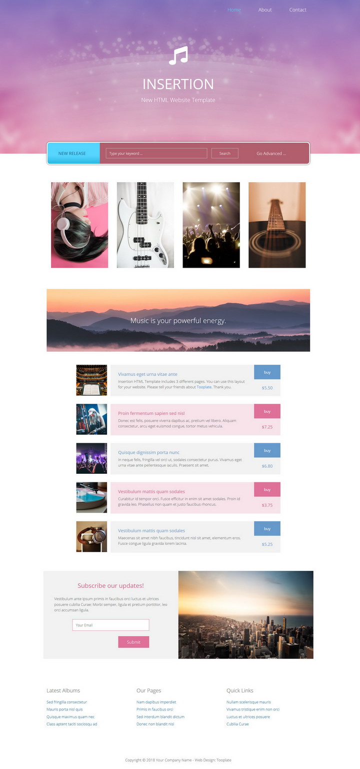 Insertion Listing Template