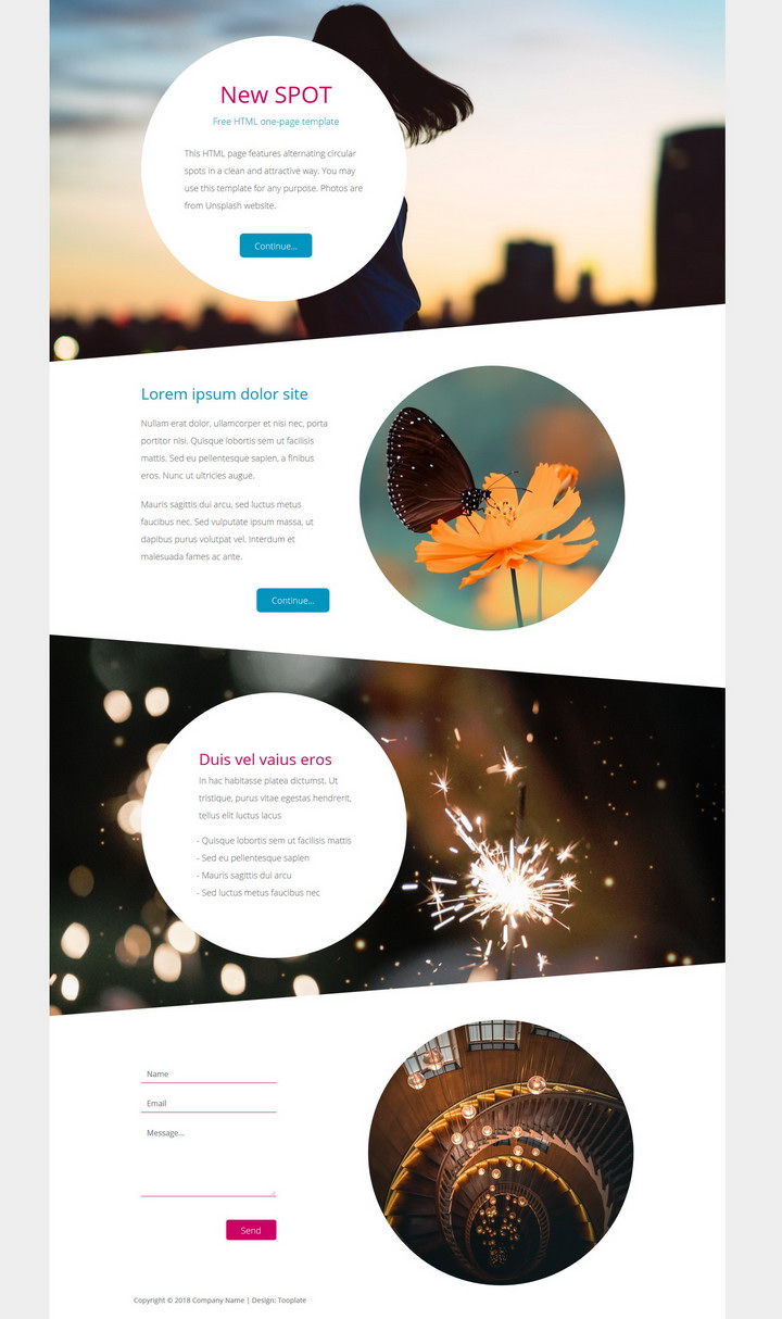 New Spot One-page Template