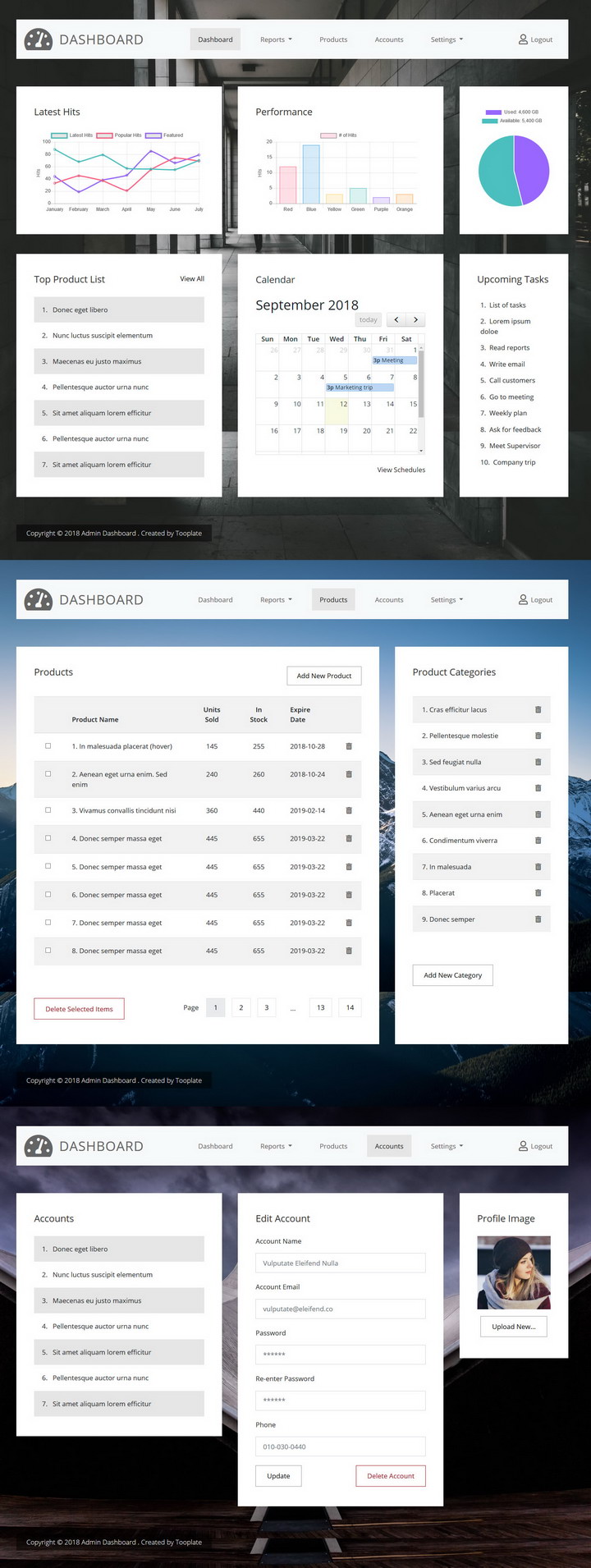 Admin Dashboard Template