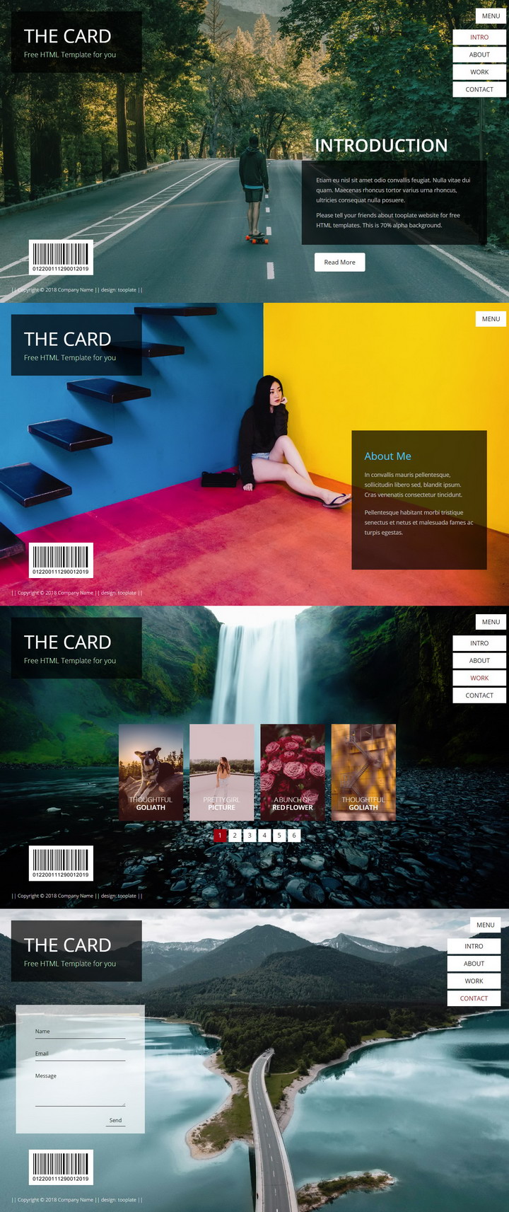 The Card Portfolio Template