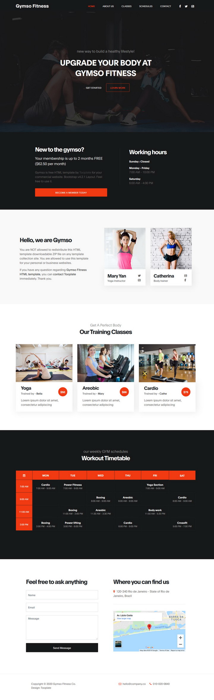 Gymso Fitness Template