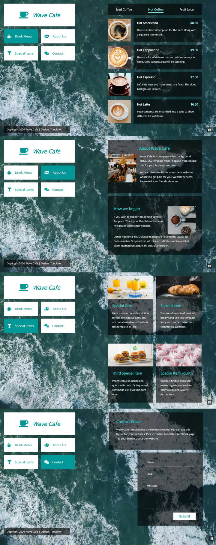 Wave Cafe Template