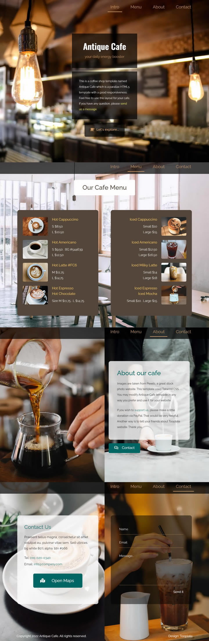 Antique Cafe Template
