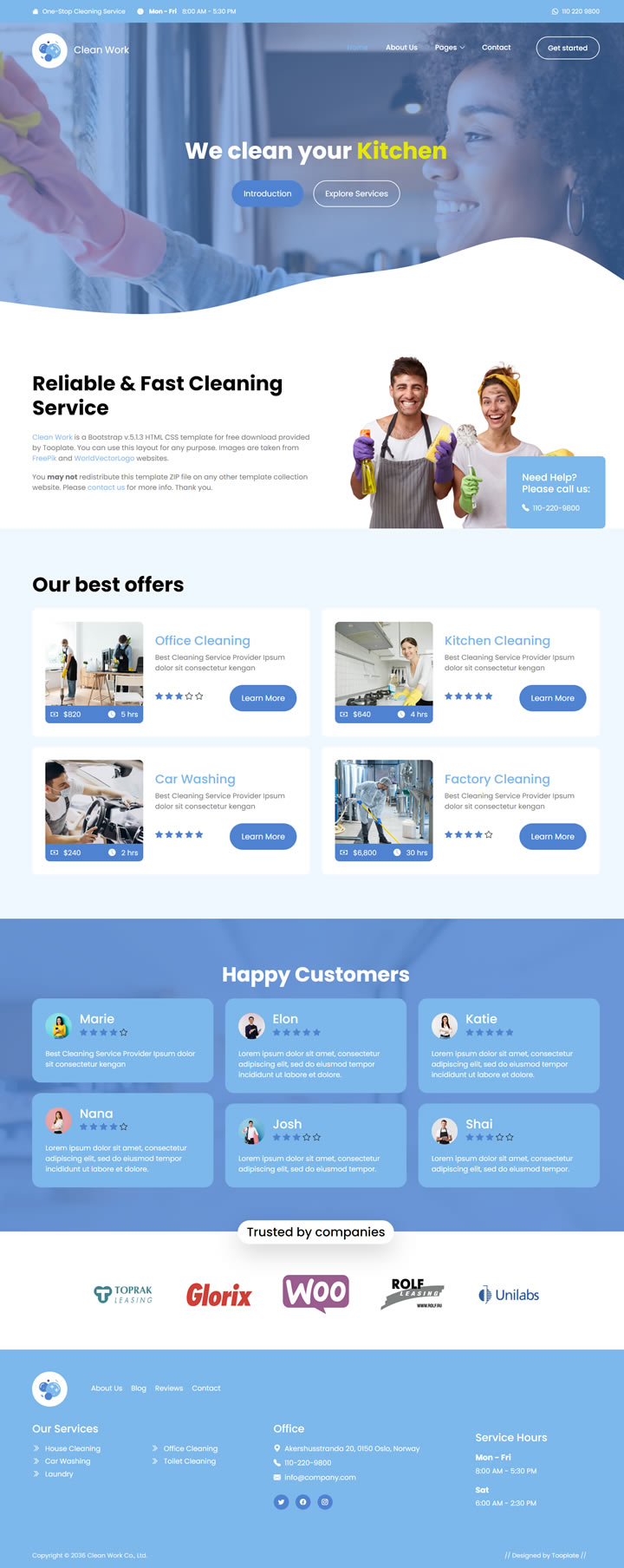 Clean Work Template