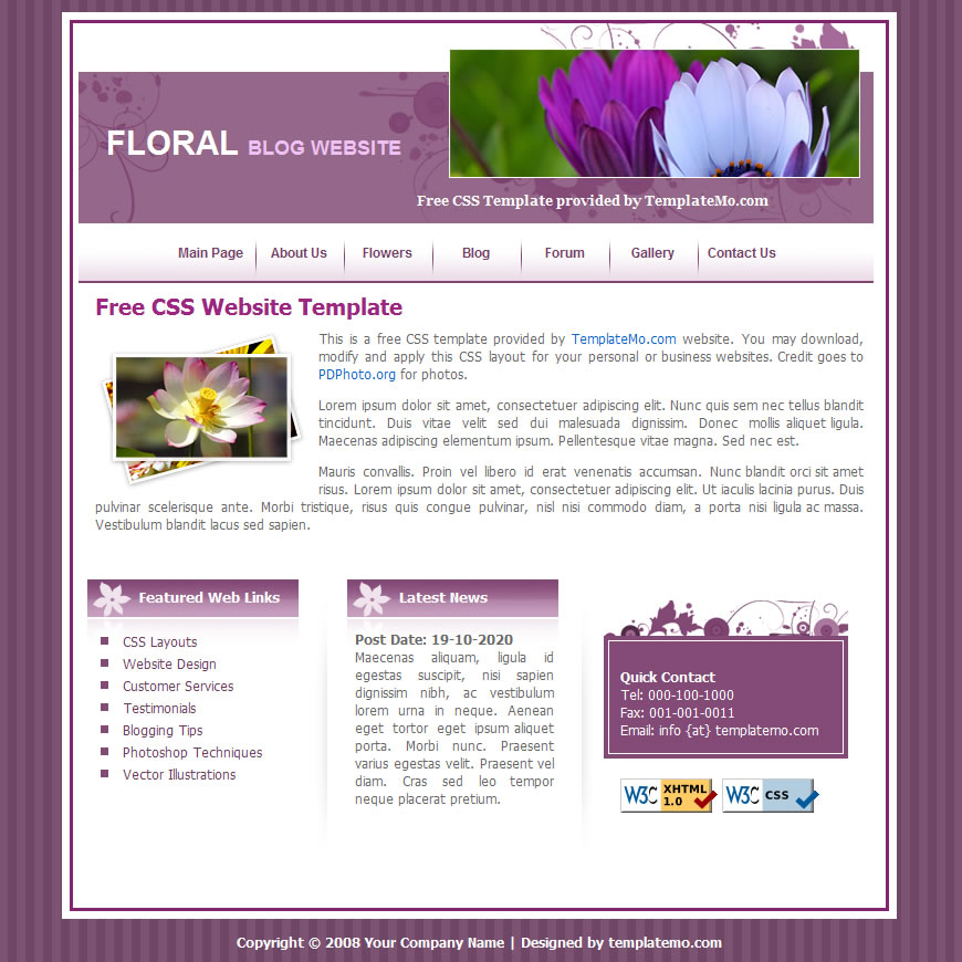 Floral Template