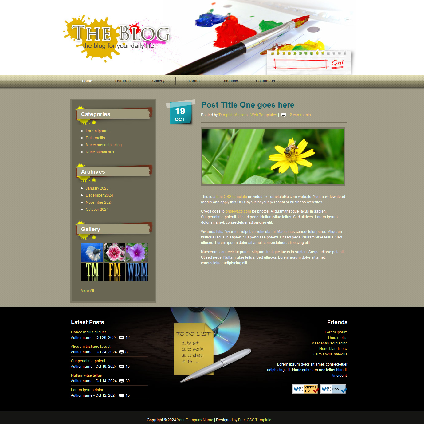 Paint Blog Template