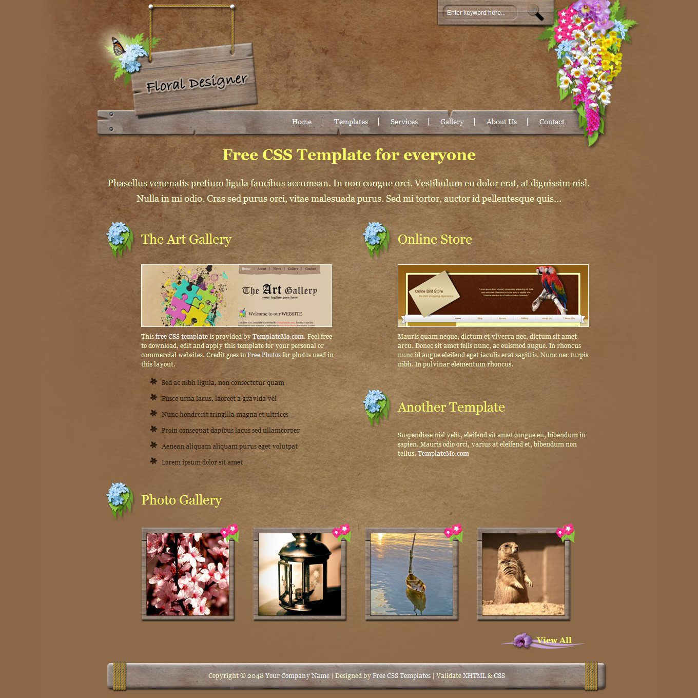 Floral Designer Template