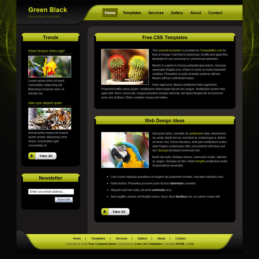 Green Black Template