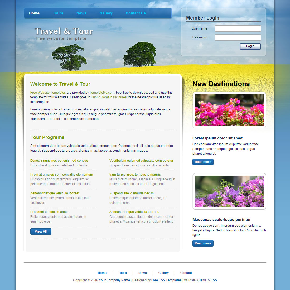 Travel Tour Template