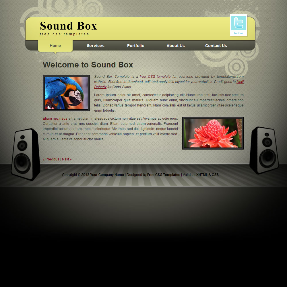 Sound Box Template
