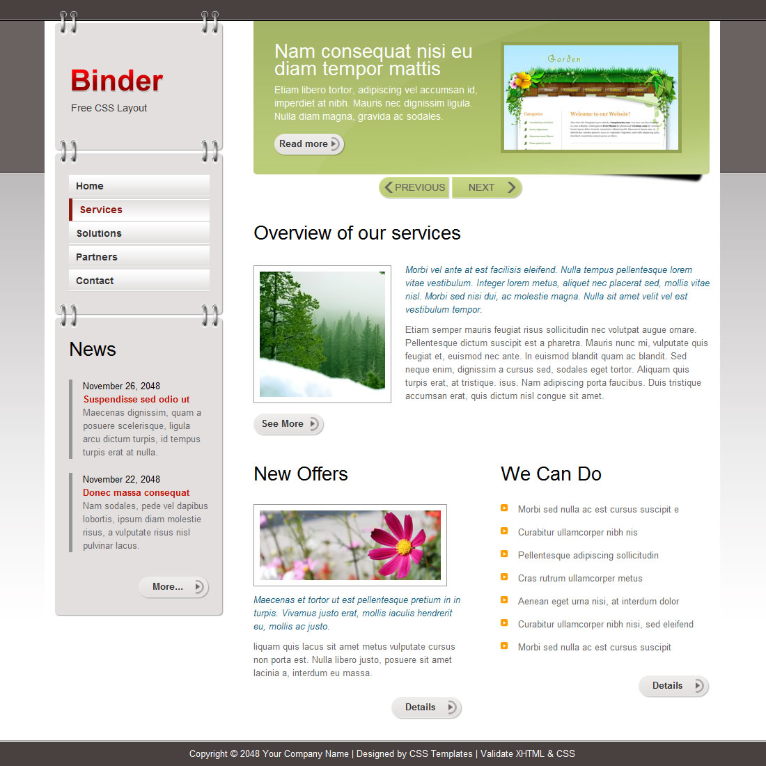 Binder Template