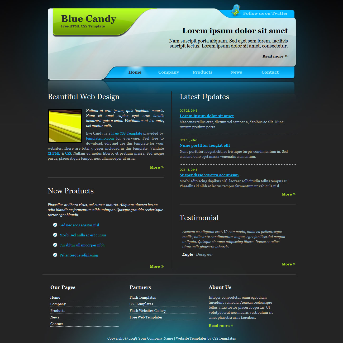 Blue Candy Template