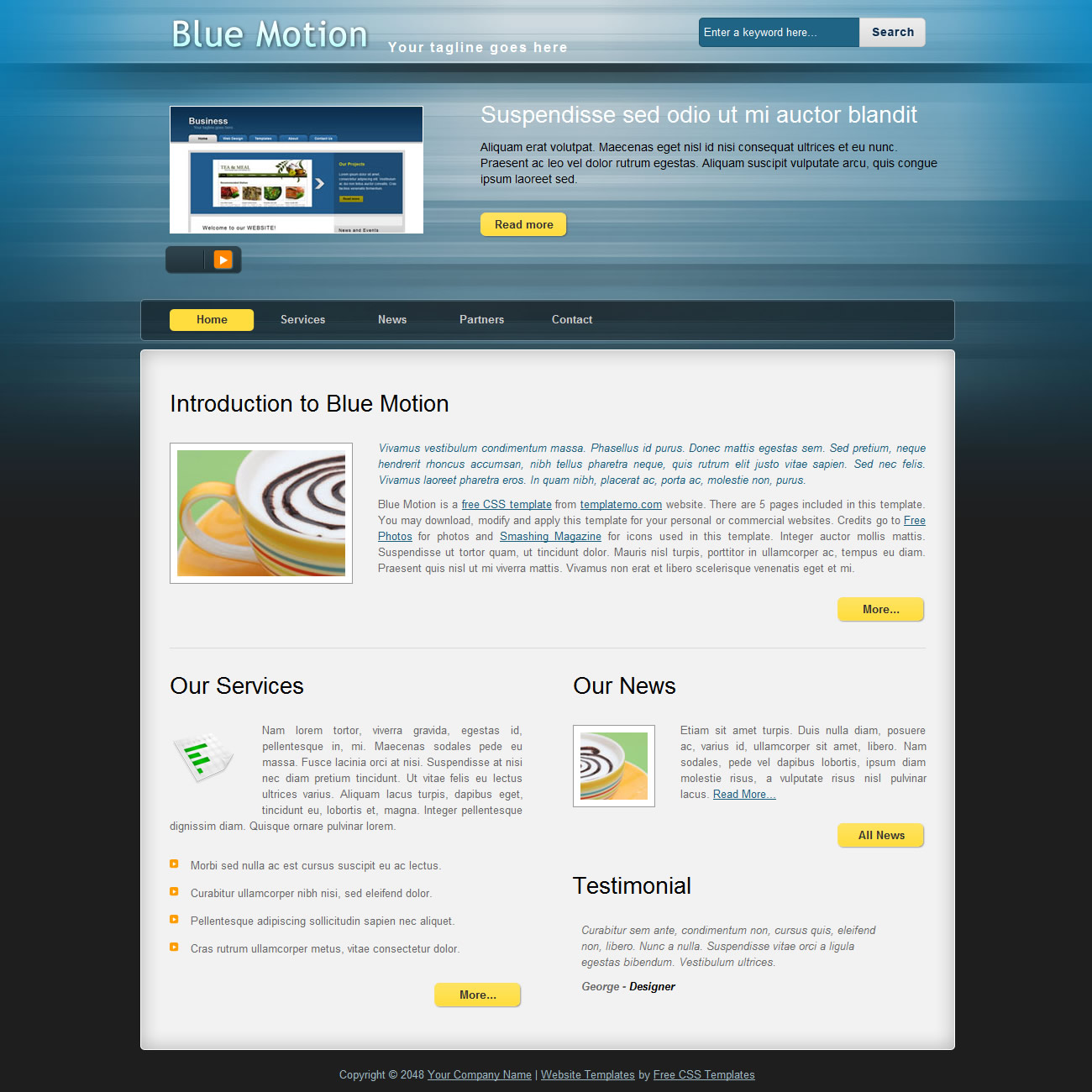 Blue Motion Template