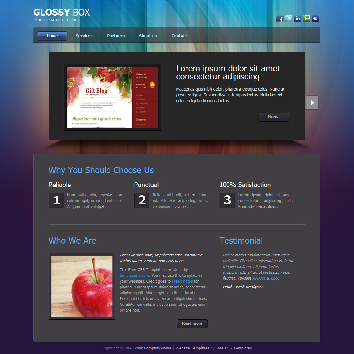 Glossy Box Template